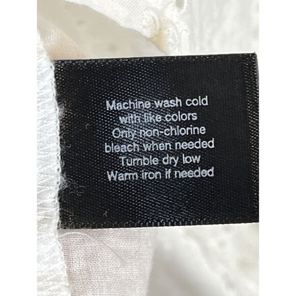 Lane Bryant Milkmaid Top 3X White Off Shoulder Smock Eyelet Neutral Coquette 80s - Picture 11 of 14